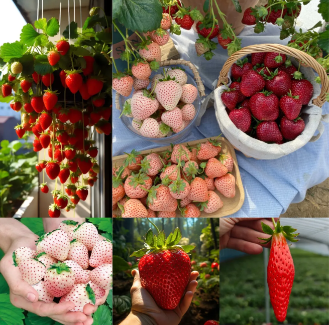 Semillas de fresas🍓 gigantes cremosas | hazlo desde tus materas